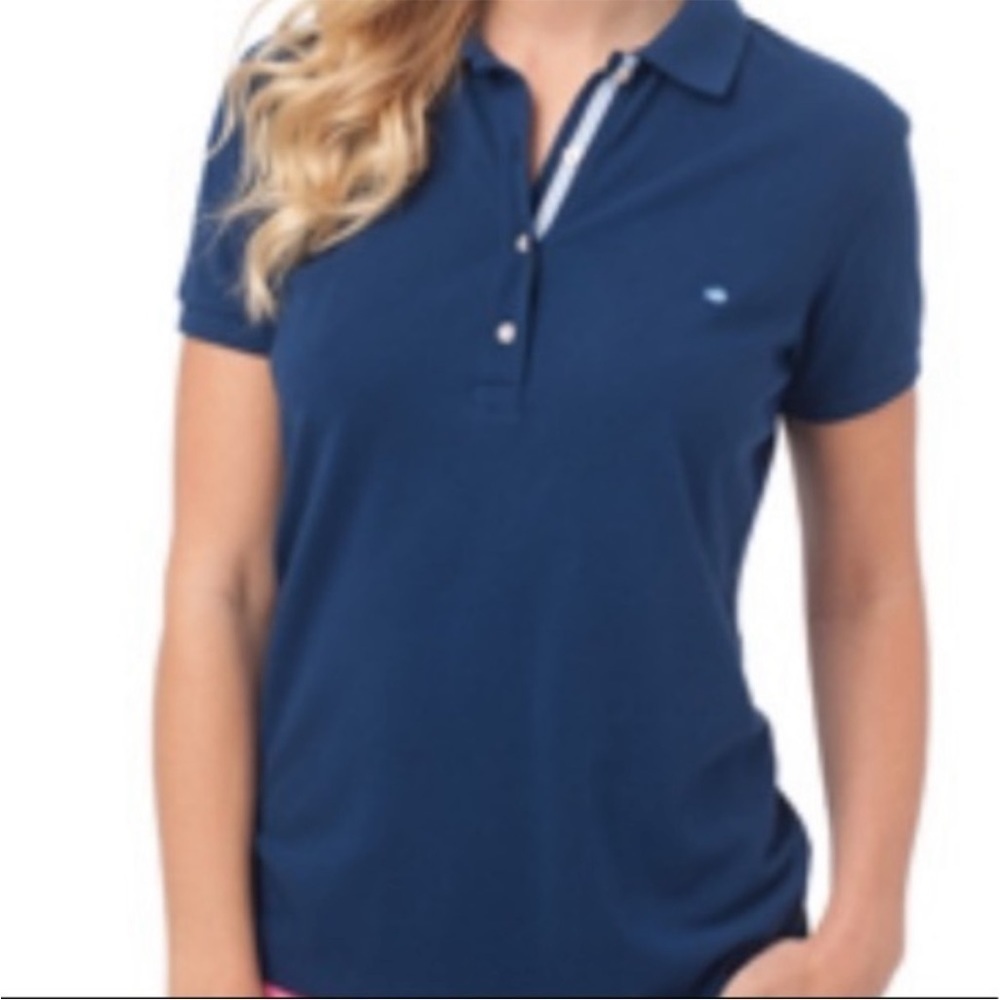 Southern Tide Women's Navy Polo Top